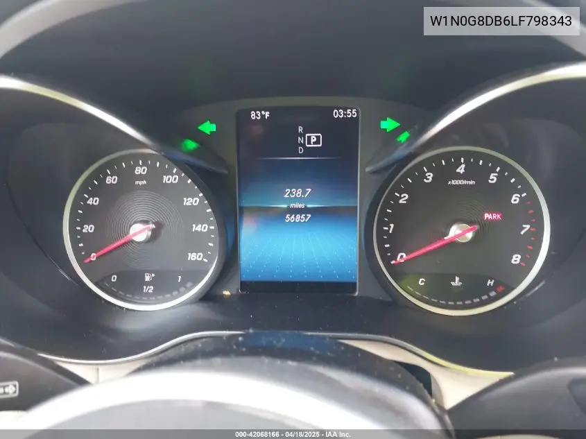 2020 Mercedes-Benz Glc 300 VIN: W1N0G8DB6LF798343 Lot: 42068166