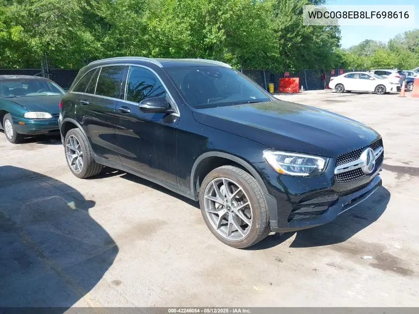 2020 Mercedes-Benz Glc 300 4Matic VIN: WDC0G8EB8LF698616 Lot: 42246054