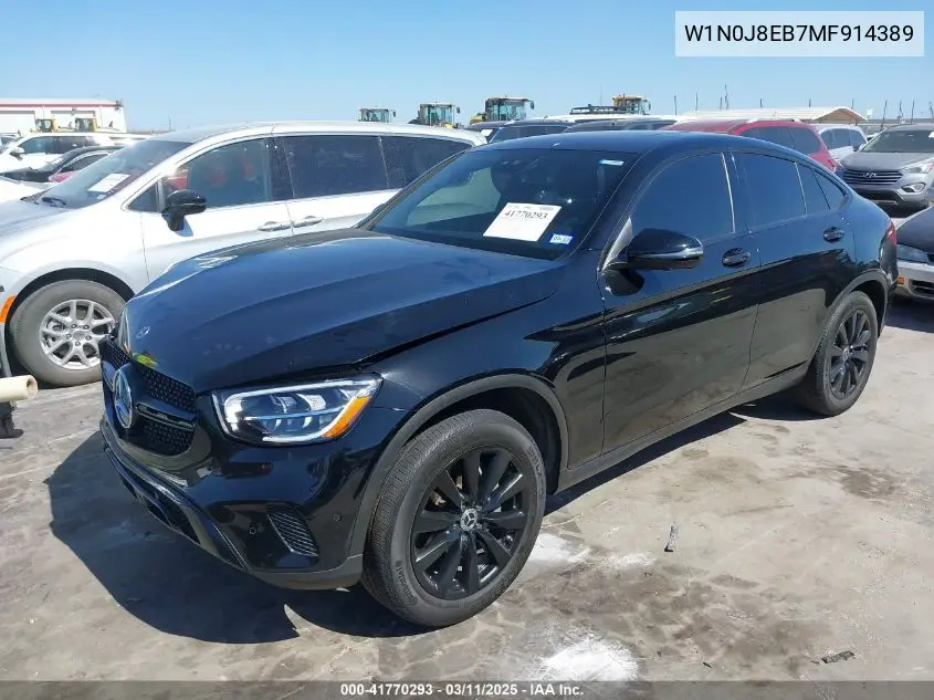 2021 Mercedes-Benz Glc 300 4Matic Coupe VIN: W1N0J8EB7MF914389 Lot: 41770293