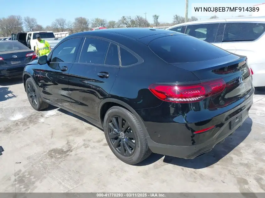 2021 Mercedes-Benz Glc 300 4Matic Coupe VIN: W1N0J8EB7MF914389 Lot: 41770293