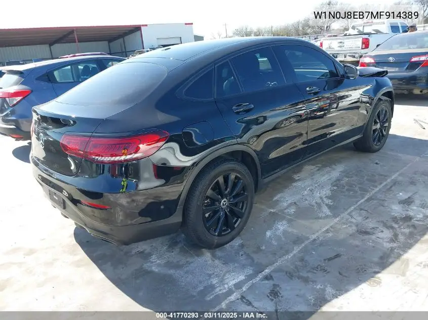2021 Mercedes-Benz Glc 300 4Matic Coupe VIN: W1N0J8EB7MF914389 Lot: 41770293