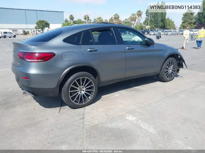 2022 Mercedes-Benz Glc 300 4Matic Coupe VIN: W1N0J8EB0NG114383 Lot: 42519792