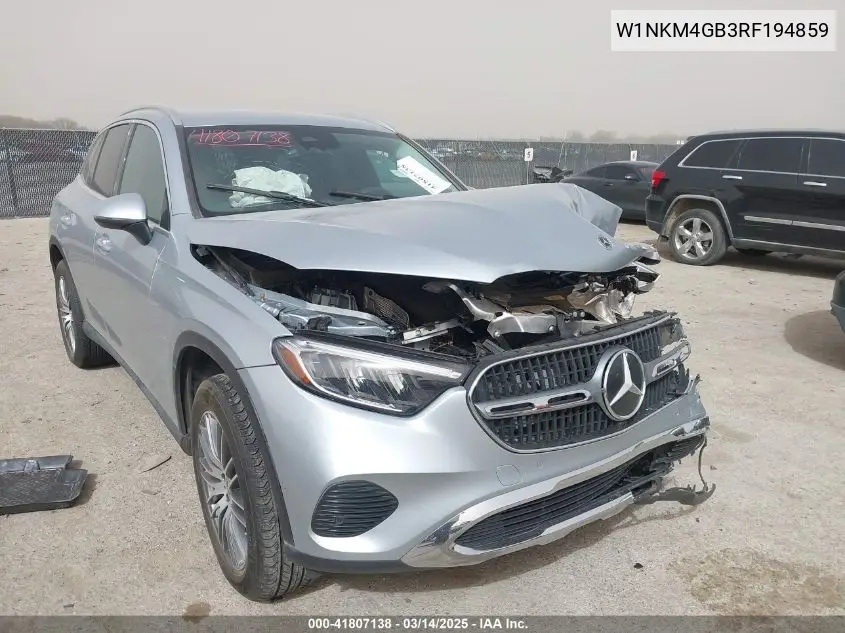 2024 Mercedes-Benz Glc 300 Suv VIN: W1NKM4GB3RF194859 Lot: 41807138