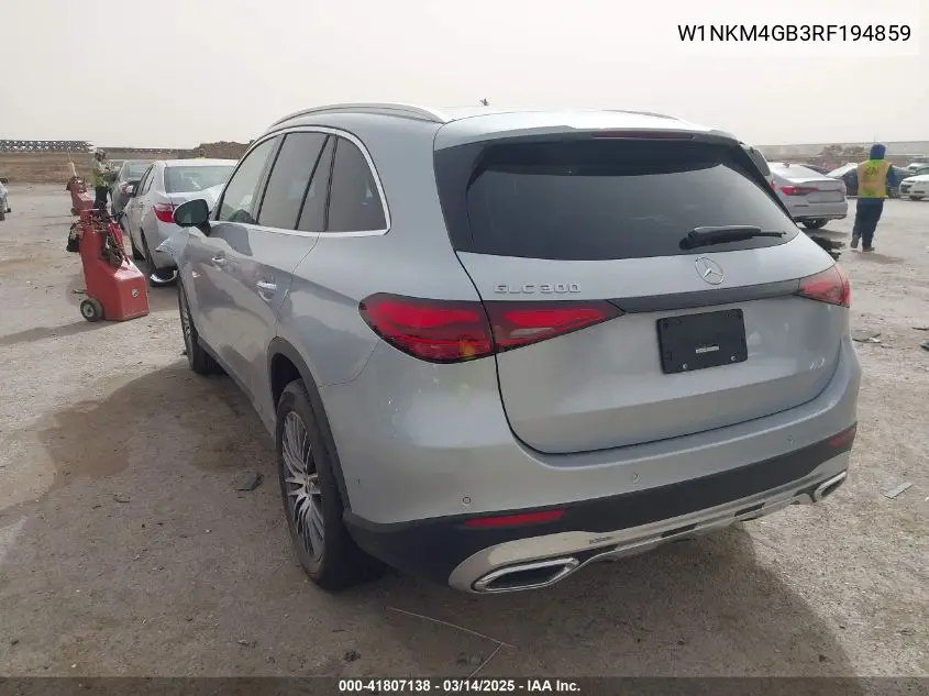2024 Mercedes-Benz Glc 300 Suv VIN: W1NKM4GB3RF194859 Lot: 41807138