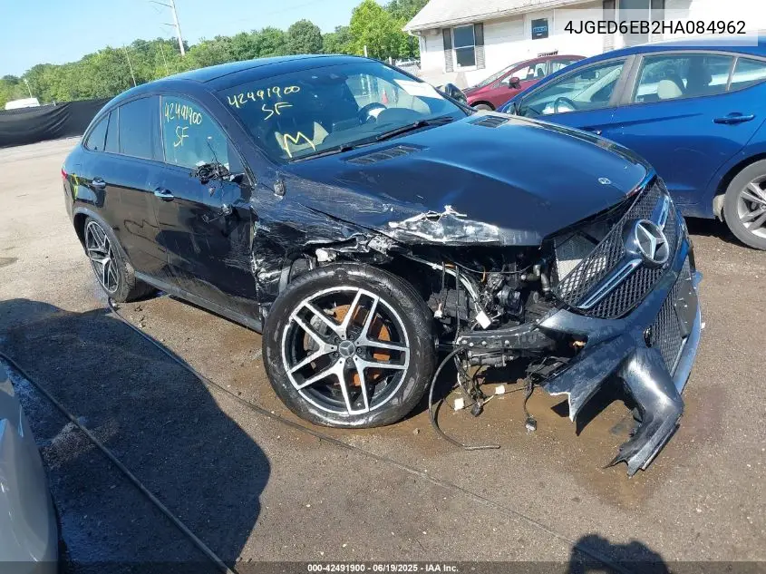 2017 Mercedes-Benz Amg Gle 43 Coupe 4Matic VIN: 4JGED6EB2HA084962 Lot: 42491900