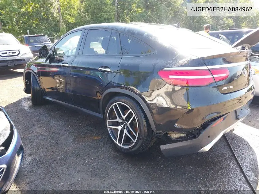 2017 Mercedes-Benz Amg Gle 43 Coupe 4Matic VIN: 4JGED6EB2HA084962 Lot: 42491900