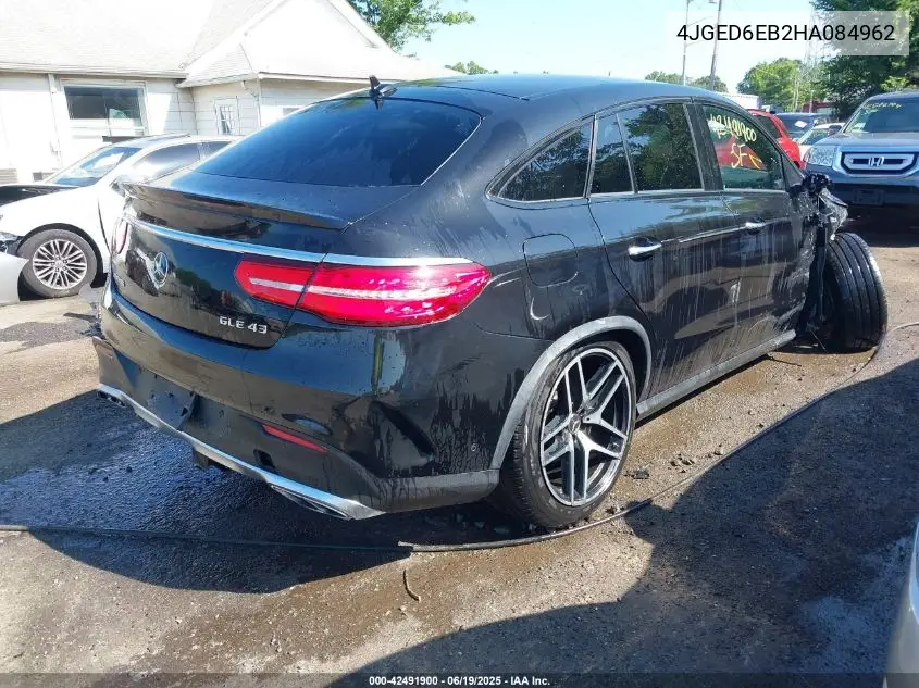 2017 Mercedes-Benz Amg Gle 43 Coupe 4Matic VIN: 4JGED6EB2HA084962 Lot: 42491900