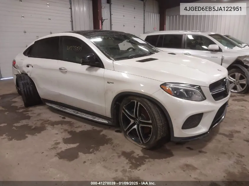 2018 Mercedes-Benz Amg Gle 43 Coupe 4Matic VIN: 4JGED6EB5JA122951 Lot: 41278039