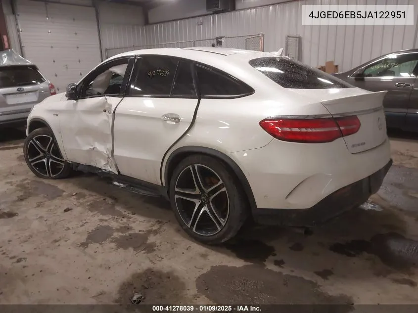2018 Mercedes-Benz Amg Gle 43 Coupe 4Matic VIN: 4JGED6EB5JA122951 Lot: 41278039