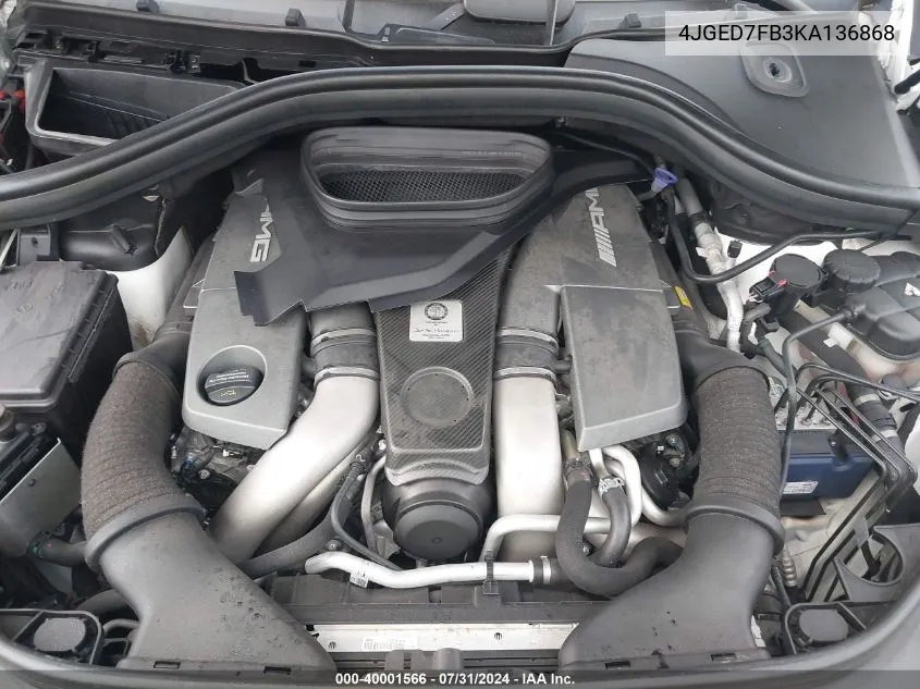2019 Mercedes-Benz Amg Gle 63 Coupe S 4Matic VIN: 4JGED7FB3KA136868 Lot: 40001566