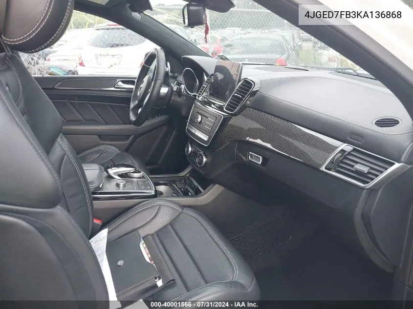 2019 Mercedes-Benz Amg Gle 63 Coupe S 4Matic VIN: 4JGED7FB3KA136868 Lot: 40001566