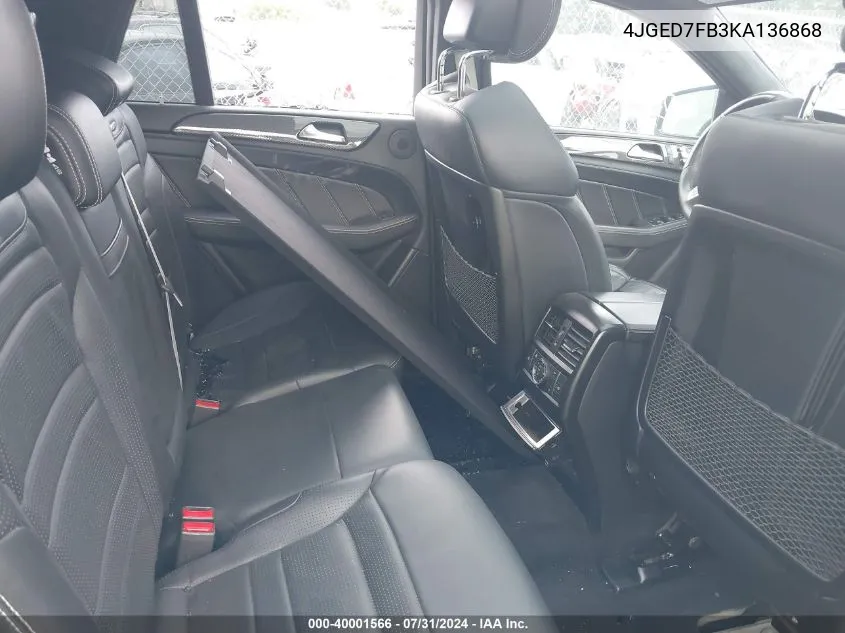 2019 Mercedes-Benz Amg Gle 63 Coupe S 4Matic VIN: 4JGED7FB3KA136868 Lot: 40001566