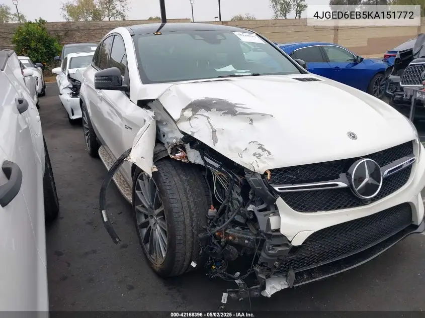 2019 Mercedes-Benz Amg Gle 43 Coupe 4Matic VIN: 4JGED6EB5KA151772 Lot: 42168396