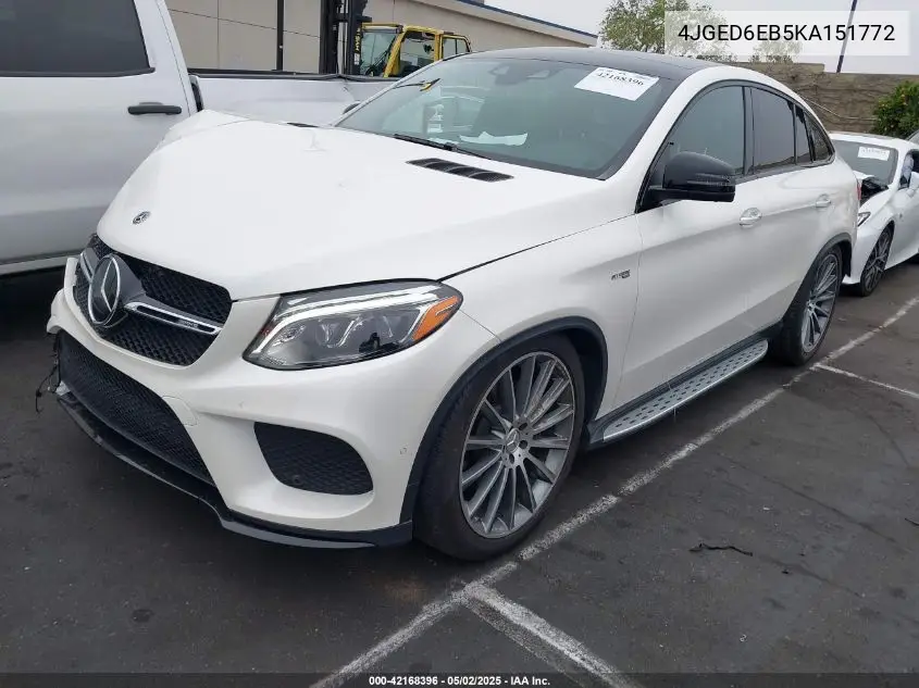 2019 Mercedes-Benz Amg Gle 43 Coupe 4Matic VIN: 4JGED6EB5KA151772 Lot: 42168396