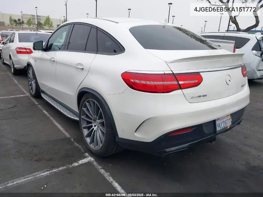2019 Mercedes-Benz Amg Gle 43 Coupe 4Matic VIN: 4JGED6EB5KA151772 Lot: 42168396