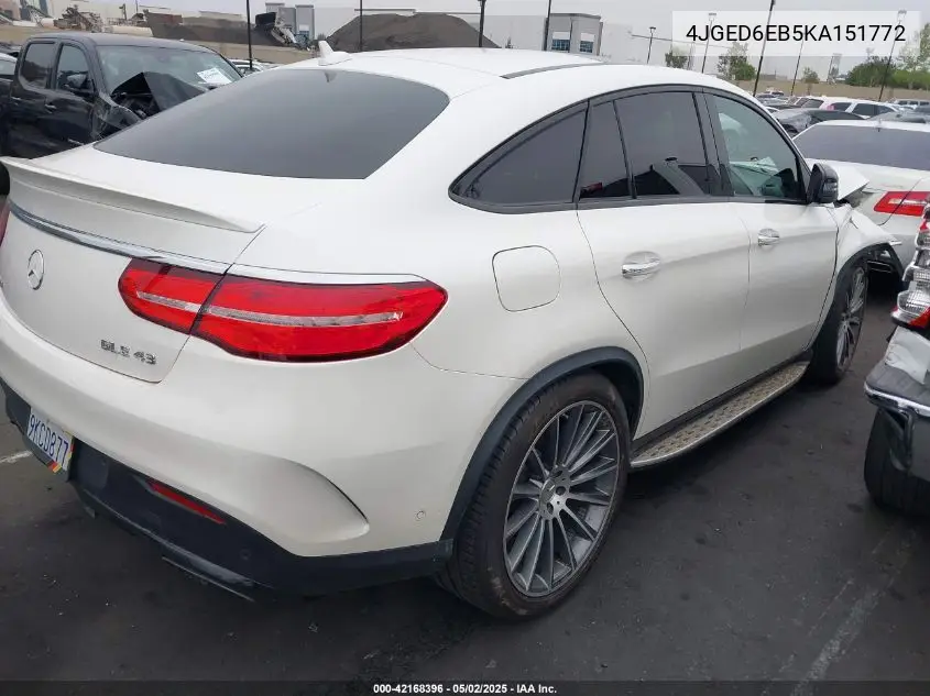 2019 Mercedes-Benz Amg Gle 43 Coupe 4Matic VIN: 4JGED6EB5KA151772 Lot: 42168396