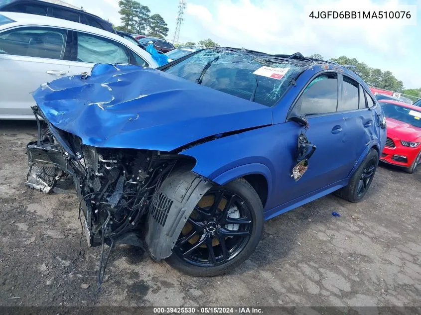 2021 Mercedes-Benz Amg Gle 53 Coupe 4Matic VIN: 4JGFD6BB1MA510076 Lot: 39425530