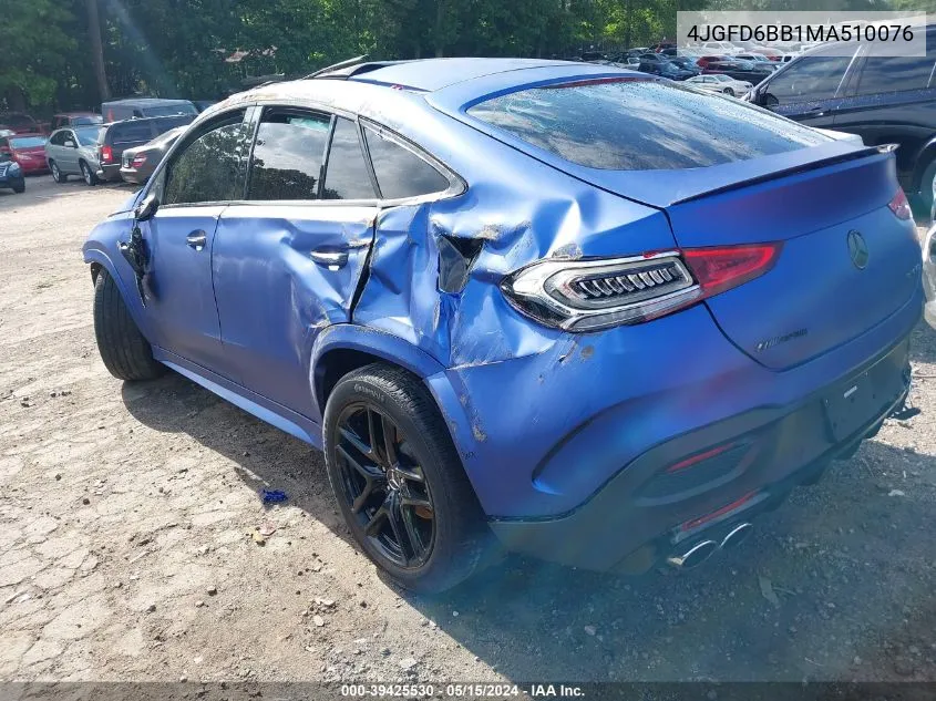 2021 Mercedes-Benz Amg Gle 53 Coupe 4Matic VIN: 4JGFD6BB1MA510076 Lot: 39425530