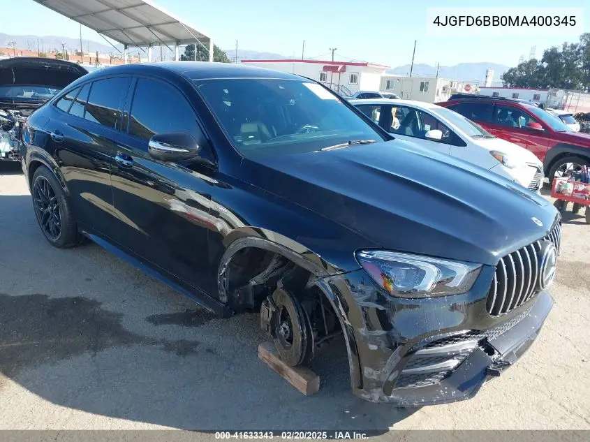 2021 Mercedes-Benz Amg Gle 53 Coupe 4Matic VIN: 4JGFD6BB0MA400345 Lot: 41633343