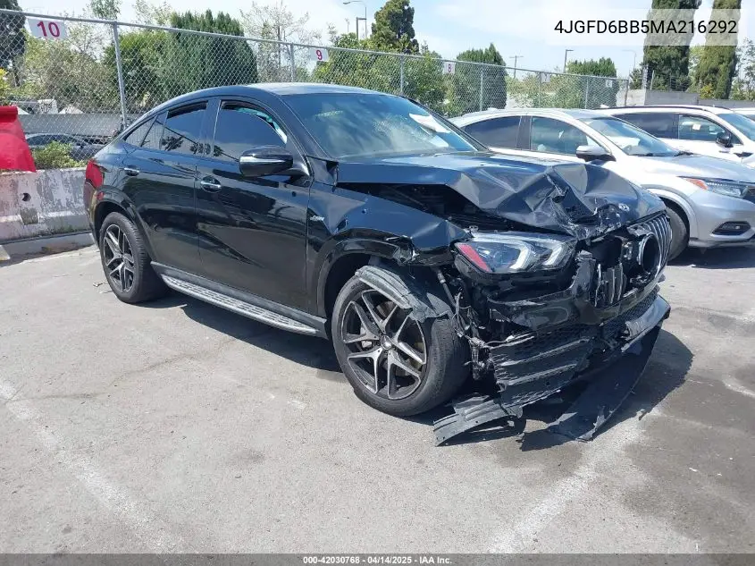 2021 Mercedes-Benz Amg Gle 53 Coupe 4Matic VIN: 4JGFD6BB5MA216292 Lot: 42030768