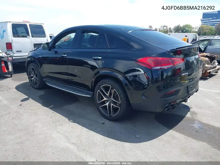 2021 Mercedes-Benz Amg Gle 53 Coupe 4Matic VIN: 4JGFD6BB5MA216292 Lot: 42030768