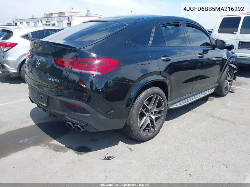 2021 Mercedes-Benz Amg Gle 53 Coupe 4Matic VIN: 4JGFD6BB5MA216292 Lot: 42030768