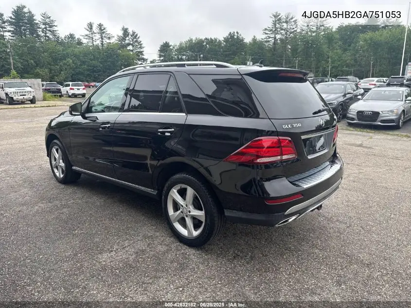 2016 Mercedes-Benz Gle 350 4Matic VIN: 4JGDA5HB2GA751053 Lot: 42632182