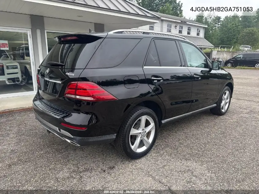 2016 Mercedes-Benz Gle 350 4Matic VIN: 4JGDA5HB2GA751053 Lot: 42632182