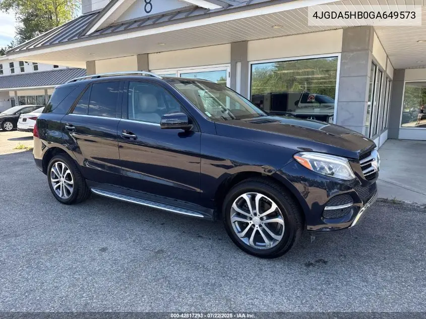 2016 Mercedes-Benz Gle 350 4Matic VIN: 4JGDA5HB0GA649573 Lot: 42817293