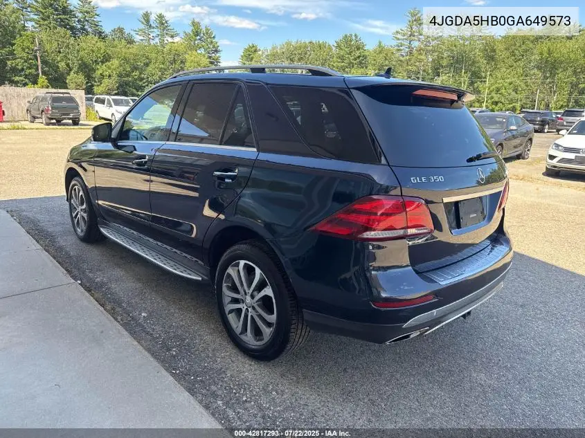 2016 Mercedes-Benz Gle 350 4Matic VIN: 4JGDA5HB0GA649573 Lot: 42817293