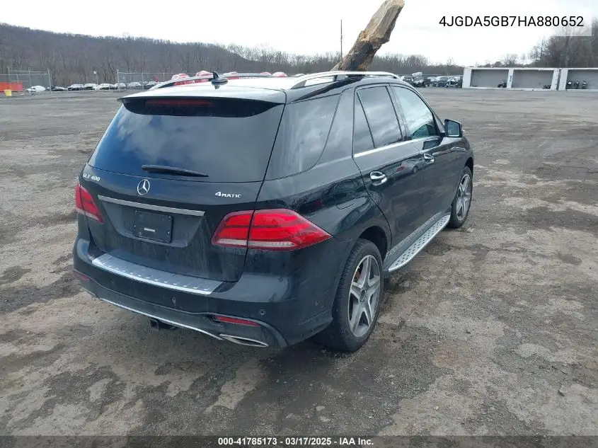 2017 Mercedes-Benz Gle 400 4Matic VIN: 4JGDA5GB7HA880652 Lot: 41785173