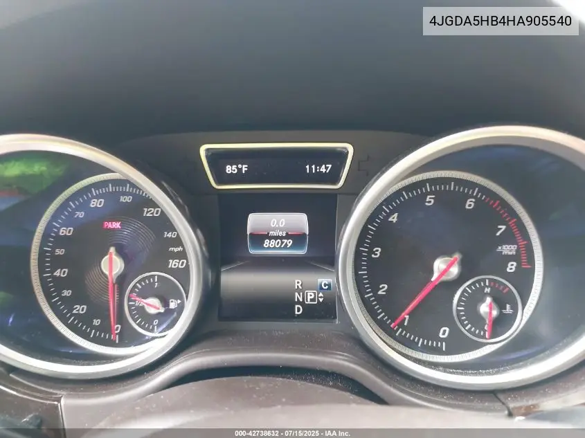 4JGDA5HB4HA905540 2017 Mercedes-Benz Gle 350 4Matic