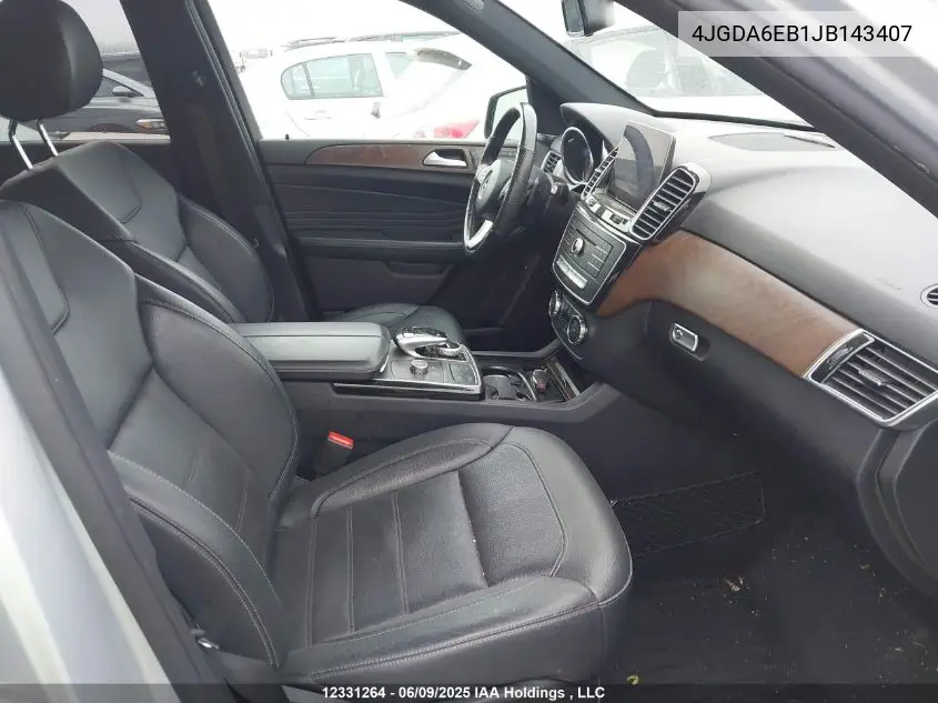 2018 Mercedes-Benz Gle 43 Amg VIN: 4JGDA6EB1JB143407 Lot: 12331264