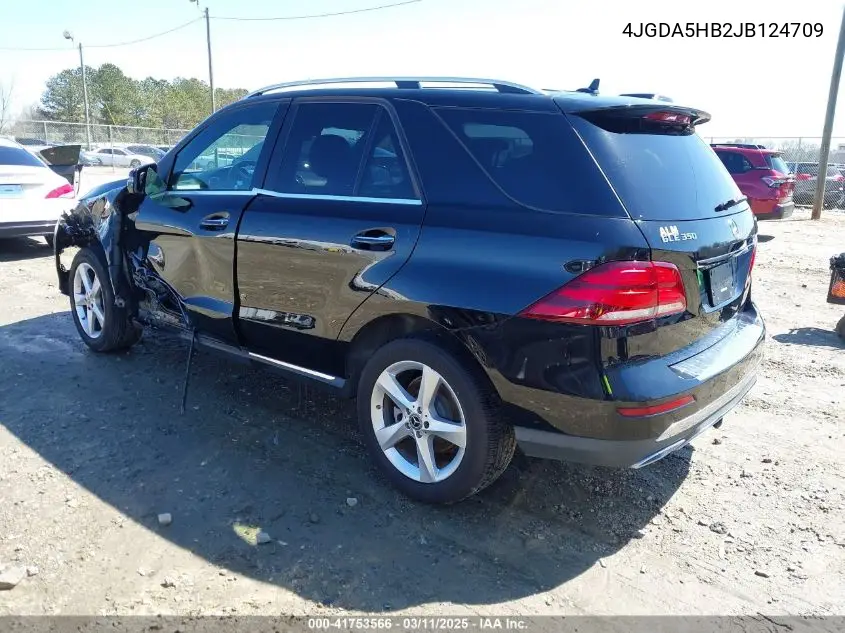 2018 Mercedes-Benz Gle 350 4Matic VIN: 4JGDA5HB2JB124709 Lot: 41753566