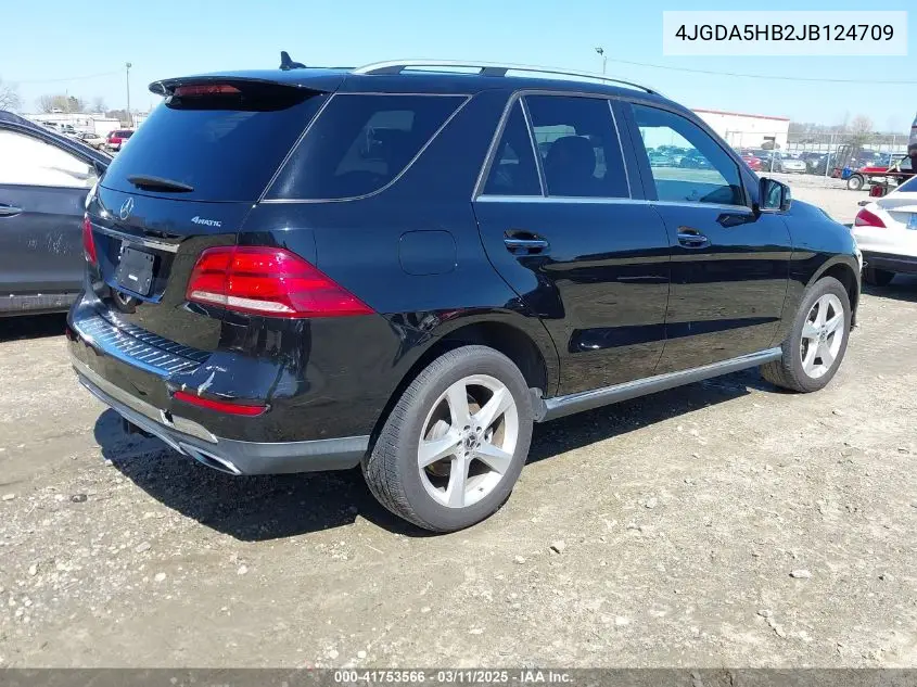 2018 Mercedes-Benz Gle 350 4Matic VIN: 4JGDA5HB2JB124709 Lot: 41753566