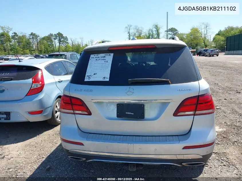 2019 Mercedes-Benz Gle 400 4Matic VIN: 4JGDA5GB1KB211102 Lot: 42145350