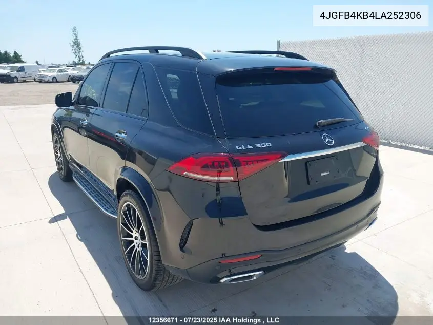 2020 Mercedes-Benz Gle 350 4Matic VIN: 4JGFB4KB4LA252306 Lot: 12356671