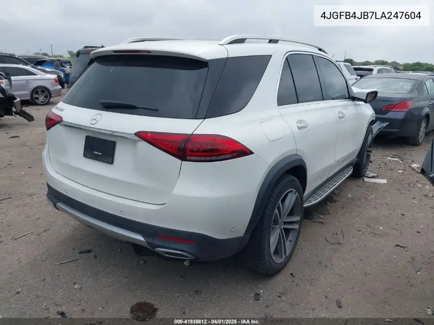 2020 Mercedes-Benz Gle 350 VIN: 4JGFB4JB7LA247604 Lot: 41938812