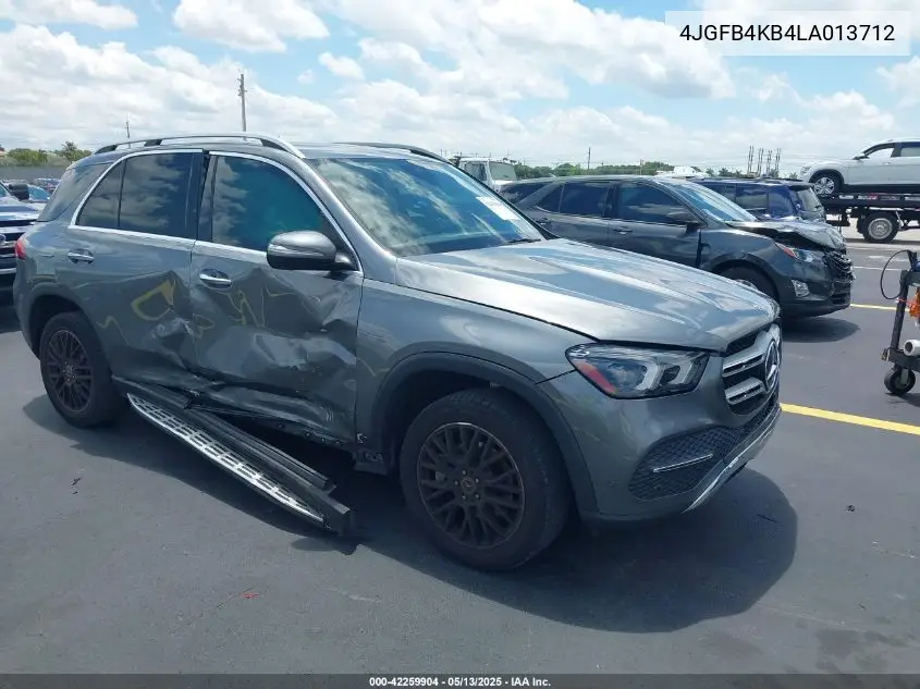 2020 Mercedes-Benz Gle 350 4Matic VIN: 4JGFB4KB4LA013712 Lot: 42259904