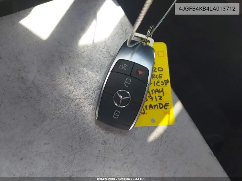 2020 Mercedes-Benz Gle 350 4Matic VIN: 4JGFB4KB4LA013712 Lot: 42259904