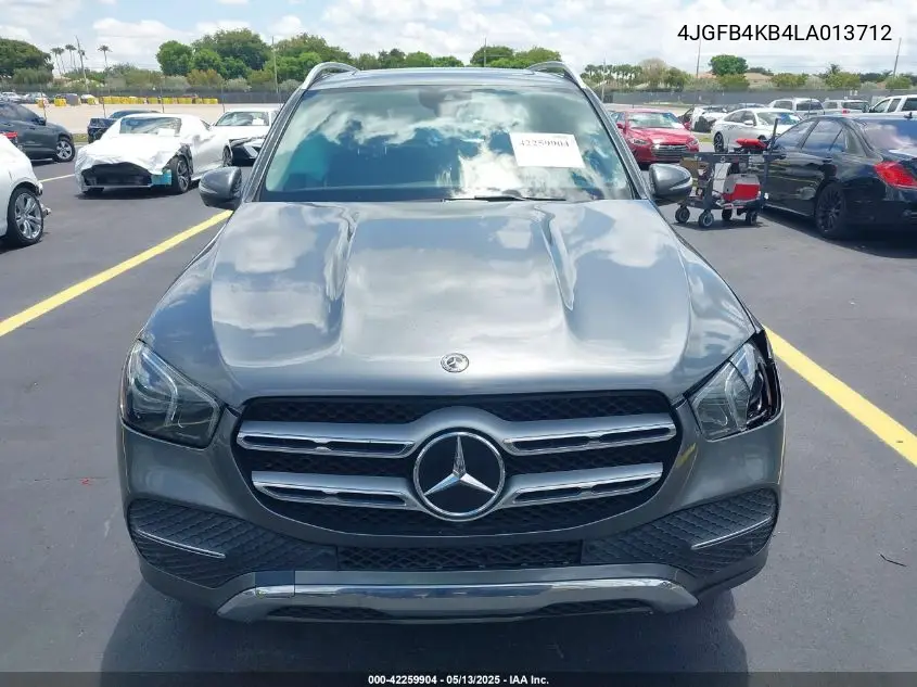 2020 Mercedes-Benz Gle 350 4Matic VIN: 4JGFB4KB4LA013712 Lot: 42259904