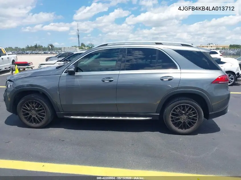 2020 Mercedes-Benz Gle 350 4Matic VIN: 4JGFB4KB4LA013712 Lot: 42259904