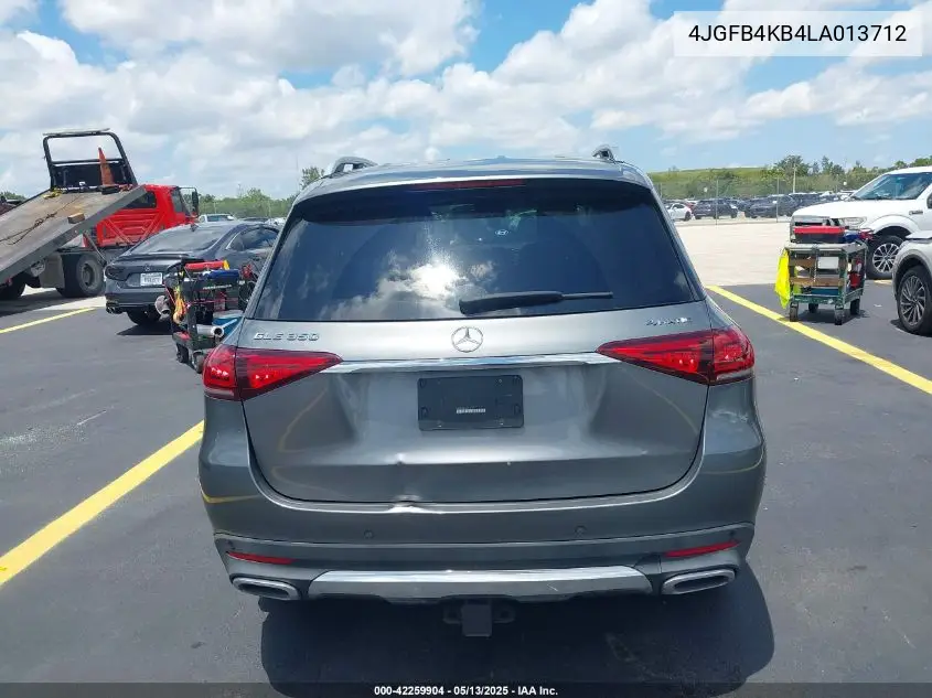 2020 Mercedes-Benz Gle 350 4Matic VIN: 4JGFB4KB4LA013712 Lot: 42259904