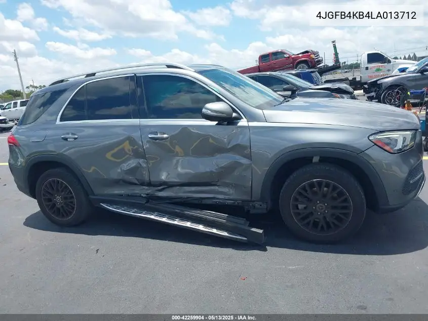 2020 Mercedes-Benz Gle 350 4Matic VIN: 4JGFB4KB4LA013712 Lot: 42259904
