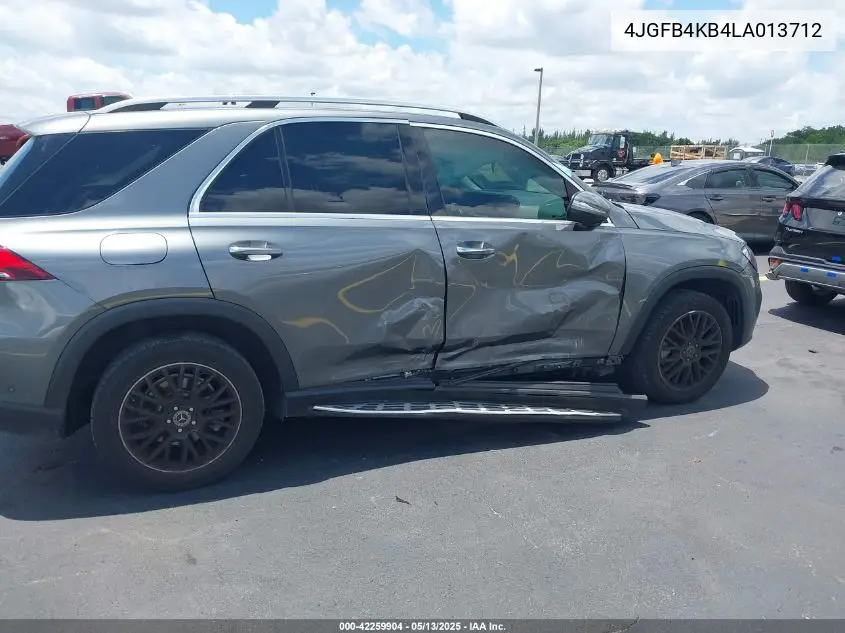 2020 Mercedes-Benz Gle 350 4Matic VIN: 4JGFB4KB4LA013712 Lot: 42259904