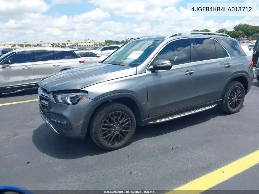 2020 Mercedes-Benz Gle 350 4Matic VIN: 4JGFB4KB4LA013712 Lot: 42259904