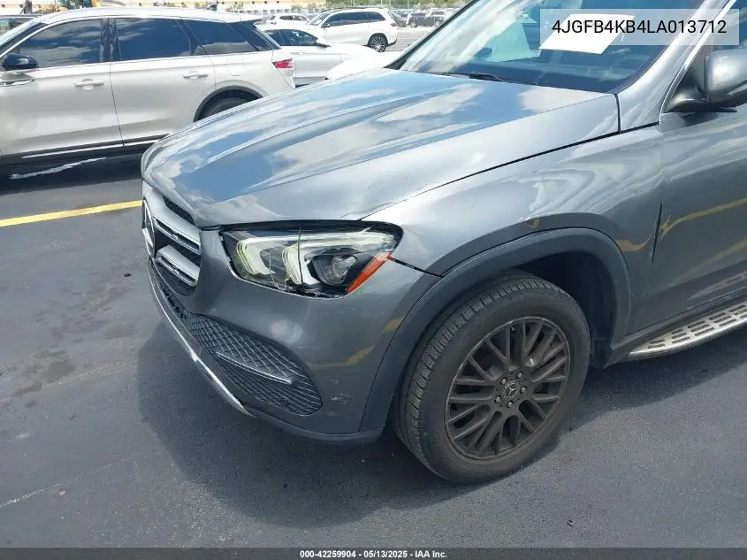 2020 Mercedes-Benz Gle 350 4Matic VIN: 4JGFB4KB4LA013712 Lot: 42259904