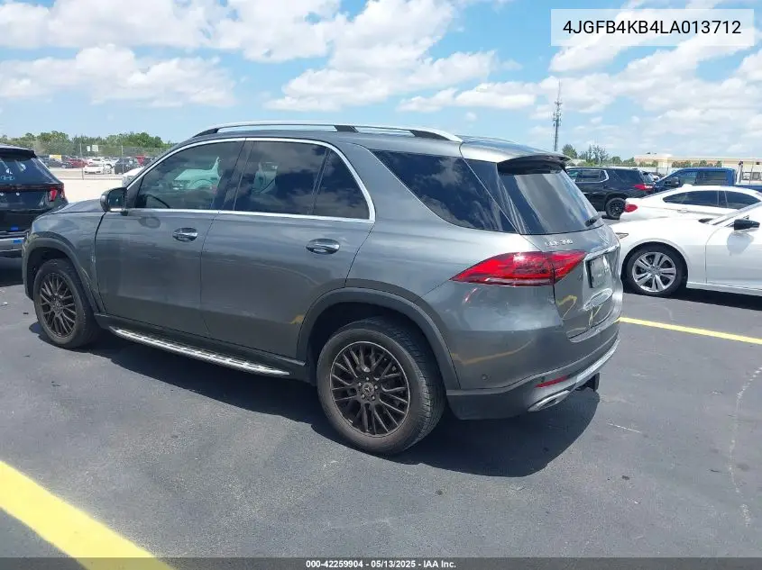 2020 Mercedes-Benz Gle 350 4Matic VIN: 4JGFB4KB4LA013712 Lot: 42259904