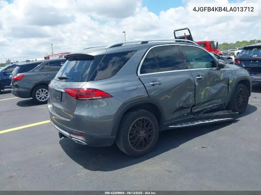 2020 Mercedes-Benz Gle 350 4Matic VIN: 4JGFB4KB4LA013712 Lot: 42259904