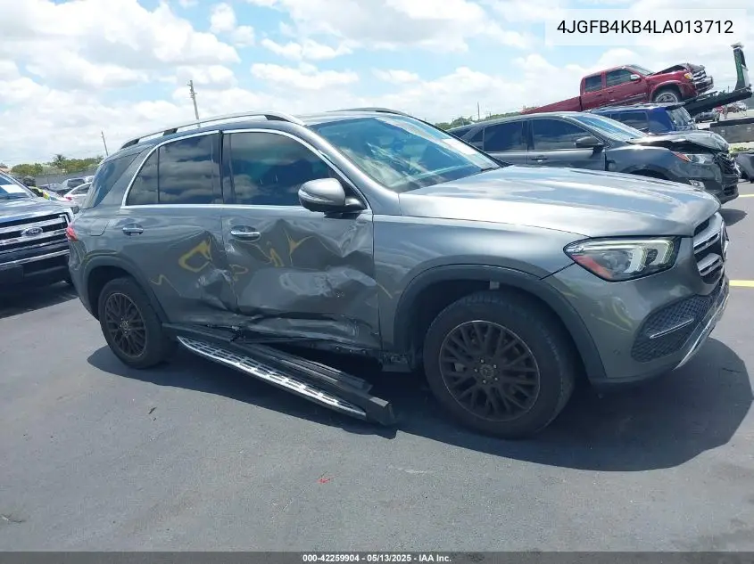 2020 Mercedes-Benz Gle 350 4Matic VIN: 4JGFB4KB4LA013712 Lot: 42259904